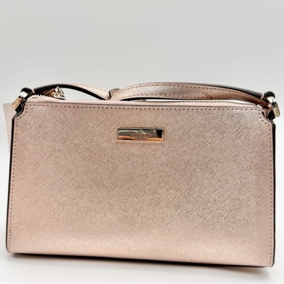 kate spade Handbags - Kate Spade Kenzie Limited Edition Metallic Saffiano Rose Gold Crossbody Bag NWT